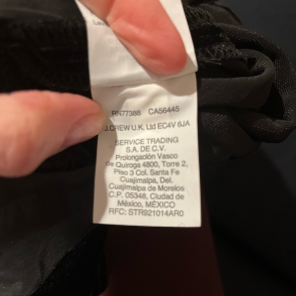 J.Crew Black Velvet Easy Pant 6T NWOT - Picture 5 of 5